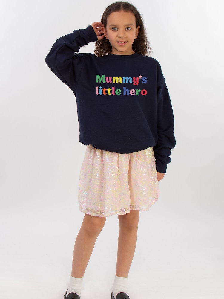 Brands In Blue Mother's Day Mummy's Little Hero Sweat Top - Image 2 of 5 Brands In Blue Mother's Day Mummy's Little Hero Sweat Top - Image 2 of 5