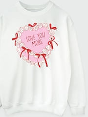 Brands In White Valentine's Day Cake Love You More Sweat Top - Image 4 of 5