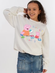 Brands In White Hasbro Peppa Pig Having Fun Reading Sweat Top - Image 1 of 5