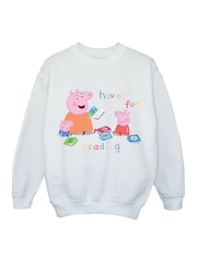 Brands In White Hasbro Peppa Pig Having Fun Reading Sweat Top - Image 3 of 5