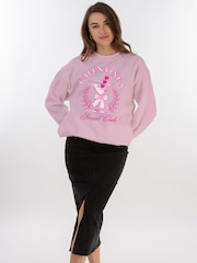 Brands In Pink Valentine's Day Galentine's Social Club Sweat Top - Image 2 of 5