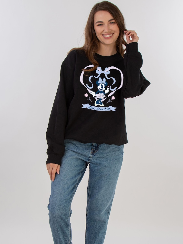Brands In Black Disney Minnie Mouse Best Mum Sweat Top - Image 2 of 5