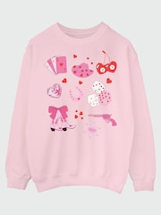 Brands In Pink Valentine's Day Cowgirl Sweat Top - Image 3 of 5