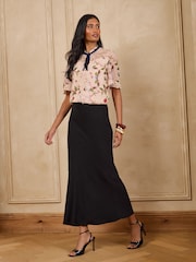 Love & Roses Blush Floral Lace Detail Blouse - Image 3 of 4