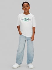 Calvin Klein Blue Short Sleeve Cotton T-Shirt - Image 3 of 5