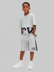 Calvin Klein Grey Denim Cargo Shorts - Image 1 of 5