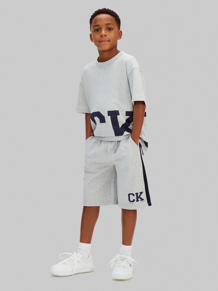 Calvin Klein Grey Denim Cargo Shorts - Image 1 of 5