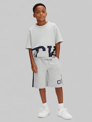 Calvin Klein Grey Denim Cargo Shorts - Image 3 of 5