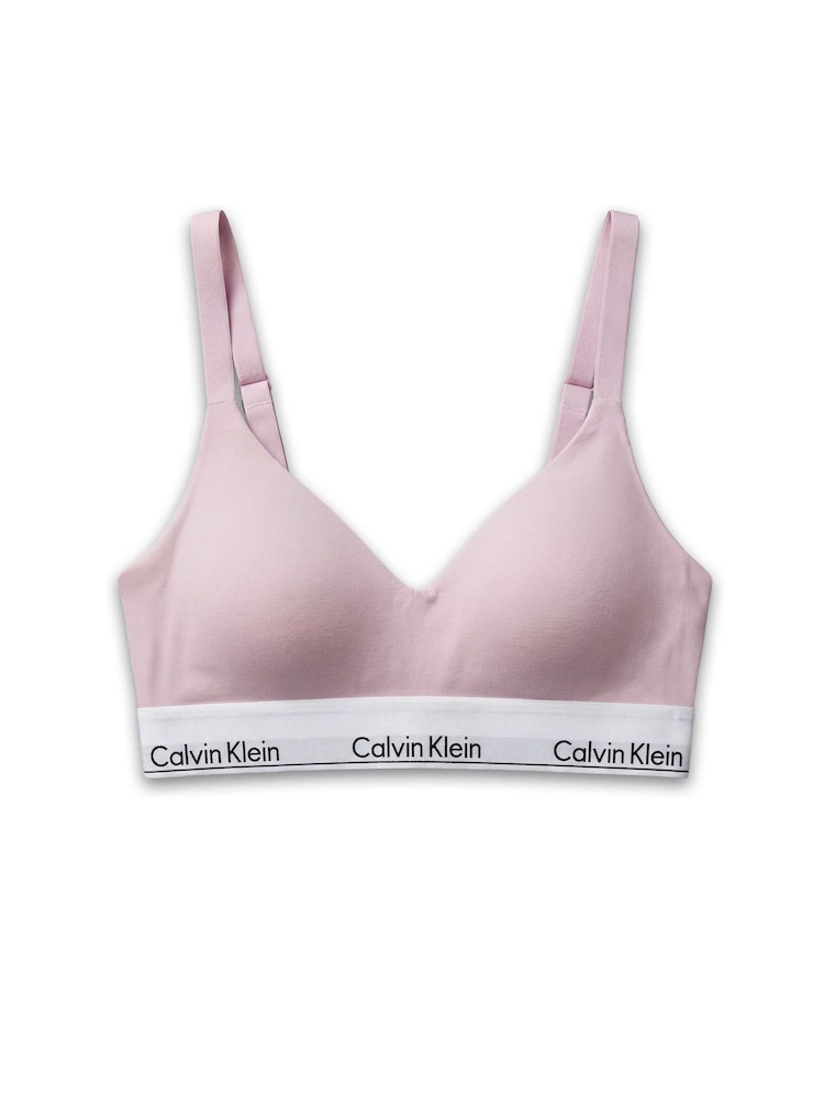 Calvin Klein Pink Bralette - Lightly Lined - Image 4 of 4 Calvin Klein Pink Bralette - Lightly Lined - Image 4 of 4