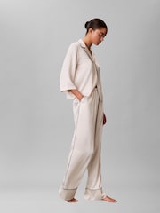 Calvin Klein White Satin Lounge Pants - Image 2 of 4