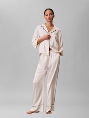 Calvin Klein White Satin Lounge Pants - Image 3 of 4