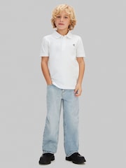 Calvin Klein White Cotton Polo Shirt - Image 1 of 4