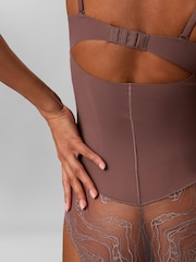 Brun - Body Calvin Klein - Dentelle extensible sensuelle - Image 5 de 6