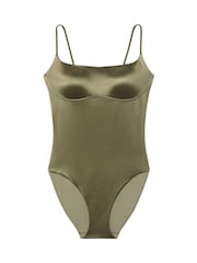 Calvin Klein Green Strapless One Piece Swimsuit - Image 6 of 6