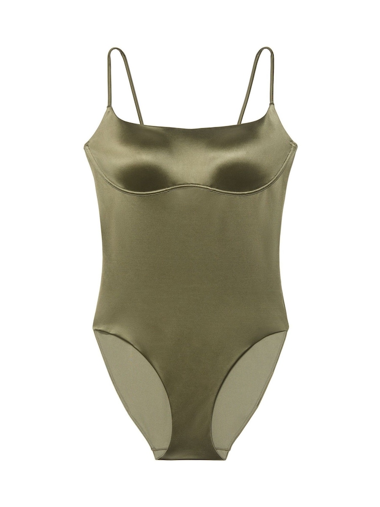 Calvin Klein Green Strapless One Piece Swimsuit - Image 6 of 6