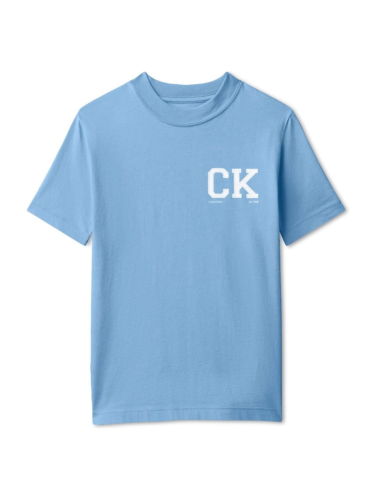 Calvin Klein Blue Short Sleeve Cotton T-Shirt - Image 5 of 5