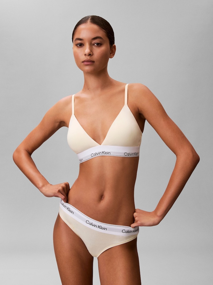 Calvin Klein Yellow High Waist Bikini Bottom - Stretch - Image 2 of 6