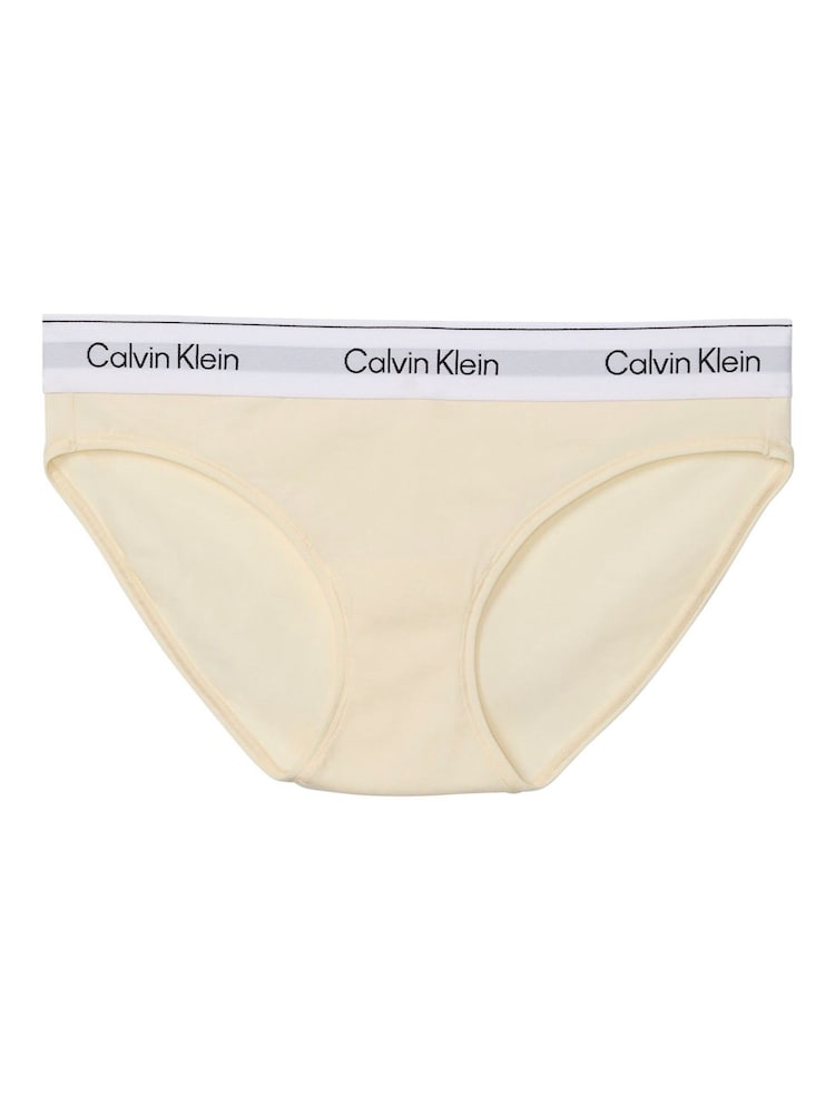 Calvin Klein Yellow High Waist Bikini Bottom - Stretch - Image 6 of 6