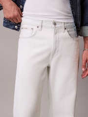 Calvin Klein Jeans Classic Denim Straight White Jeans - Image 4 of 6