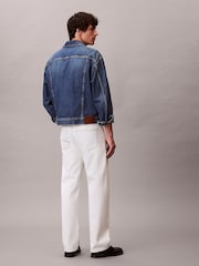 Calvin Klein Jeans Classic Denim Straight White Jeans - Image 5 of 6