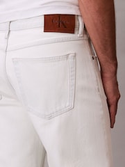 Calvin Klein Jeans Classic Denim Straight White Jeans - Image 6 of 6