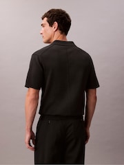 Calvin Klein Black Blend Crew Neck Polo Shirt - Image 2 of 6