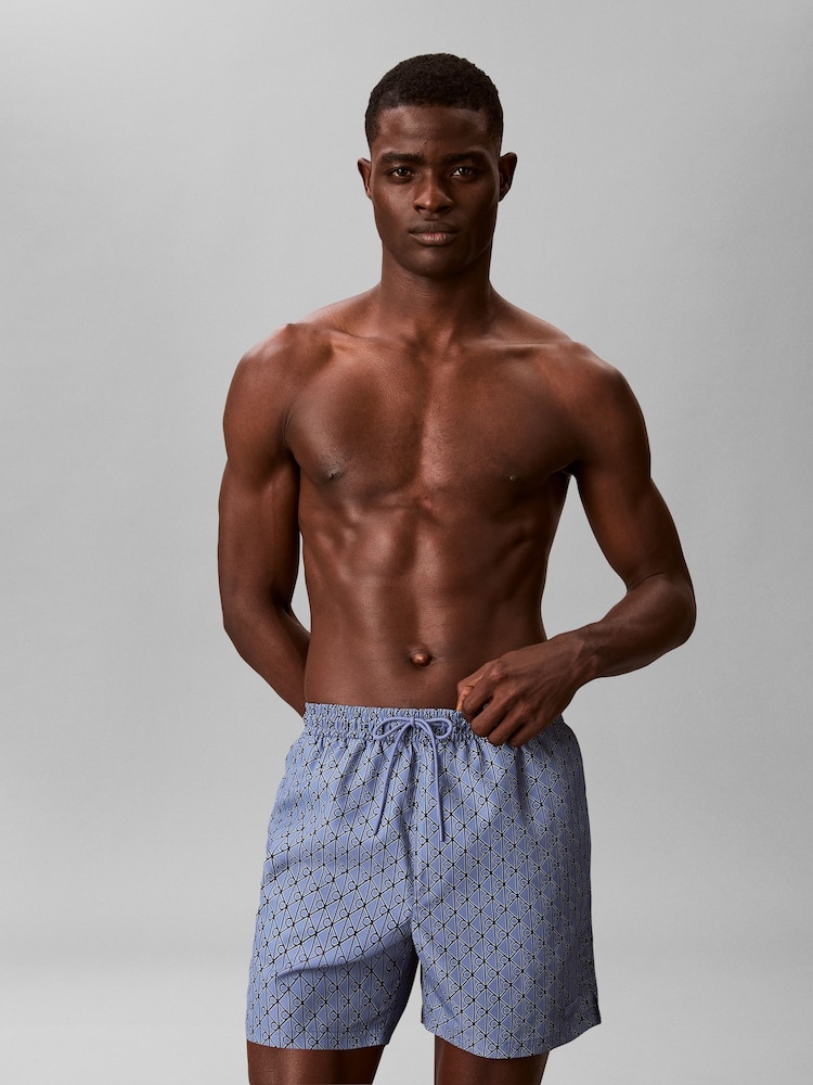 Calvin Klein Blue Performance Woven Swim Shorts - Image 2 of 5