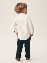 Ecru Long Sleeve All Over Embroidery Christmas Shirt (3mths-10yrs) - Image 3 of 4