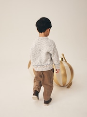 ប្រផេះ - Christmas Knitted Crew Neck Cardigan (3mths-10yrs) - រូបភាព 2 នៃ 3