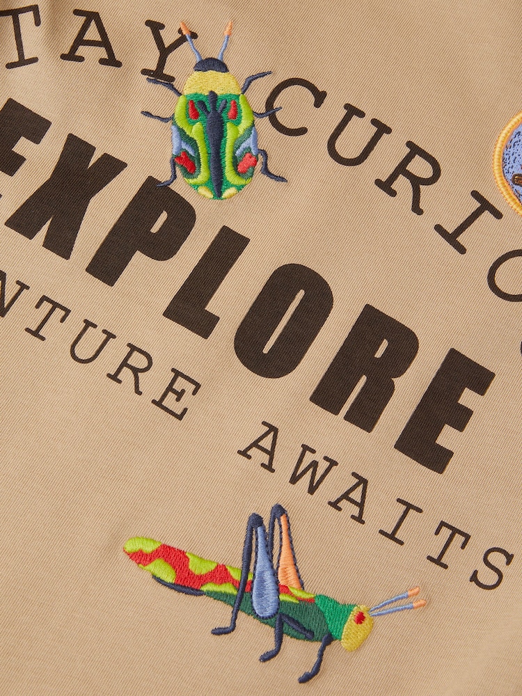 Monsoon Brown Explore Graphic Long Sleeve T-Shirt - Image 4 of 4