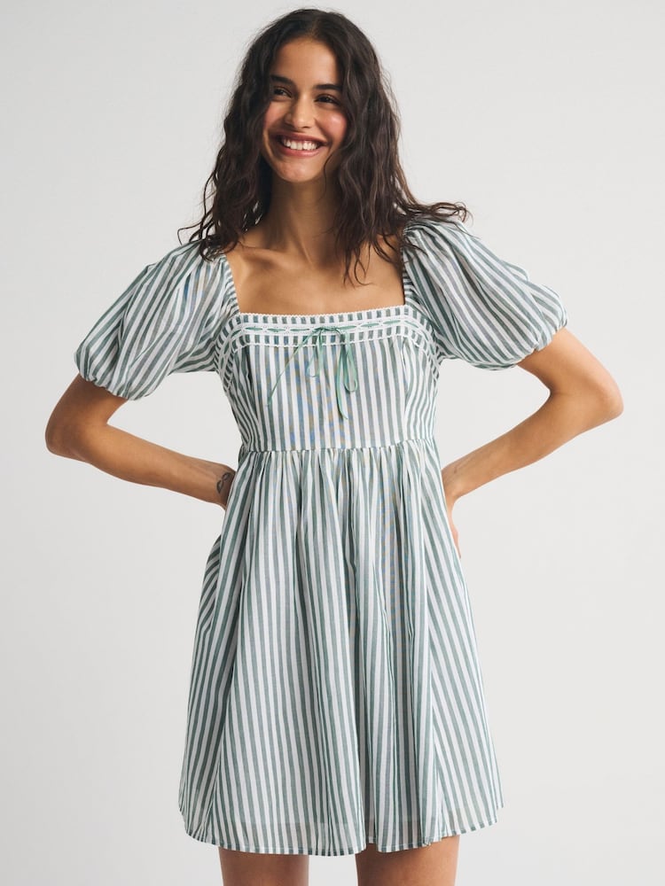 Abercrombie & Fitch Emerson Puff Sleeve Mini Dress - Imagen 1 de 7