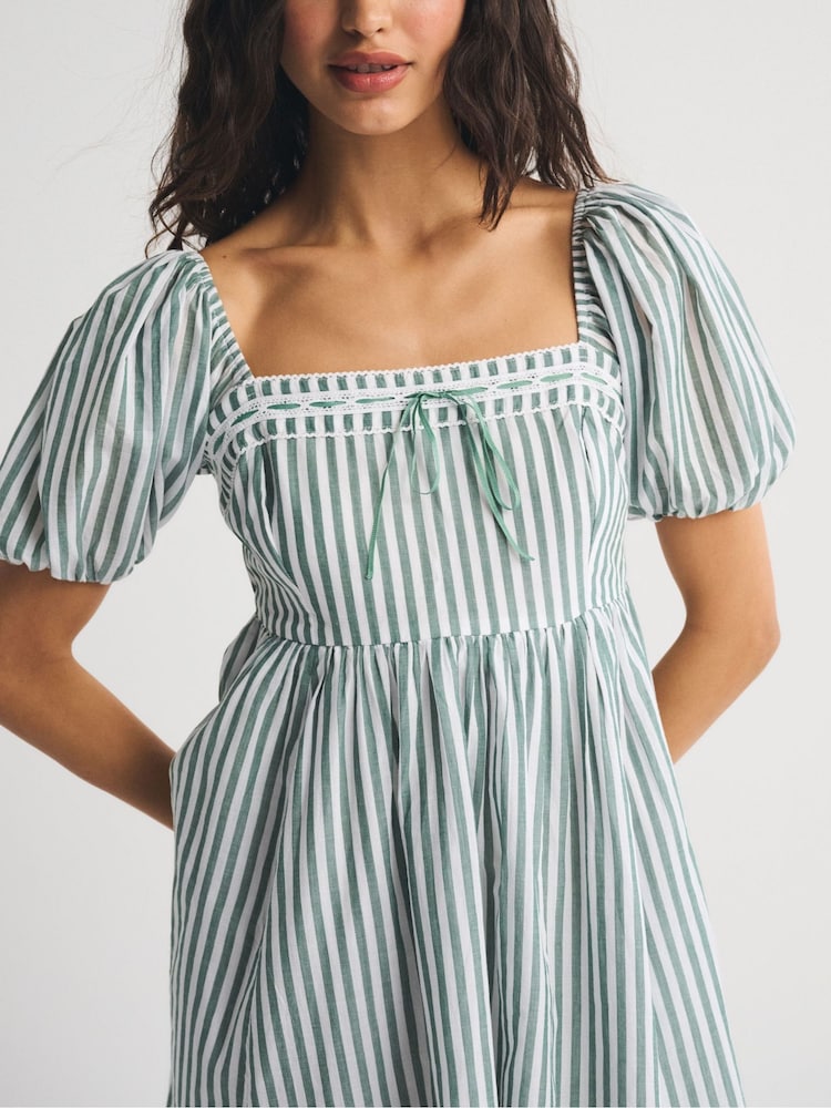 Abercrombie & Fitch Emerson Puff Sleeve Mini Dress - Imagen 2 de 7