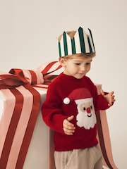 Red Christmas Crew Neck Jumper (3mths-7yrs) - Image 2 of 7