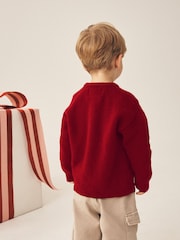 Red Christmas Crew Neck Jumper (3mths-7yrs) - Image 3 of 7