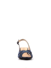 Lunar Navy Blue Emmerline Slingback Wedges - Image 3 of 6