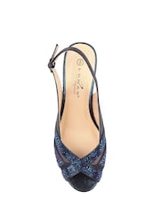 Lunar Navy Blue Emmerline Slingback Wedges - Image 5 of 6