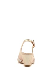 Lunar Gold Emmerline Gold Slingback Wedge - Image 5 of 7