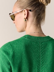 Bright Green Supersoft Short Sleeve Knitted Top - Image 4 of 7