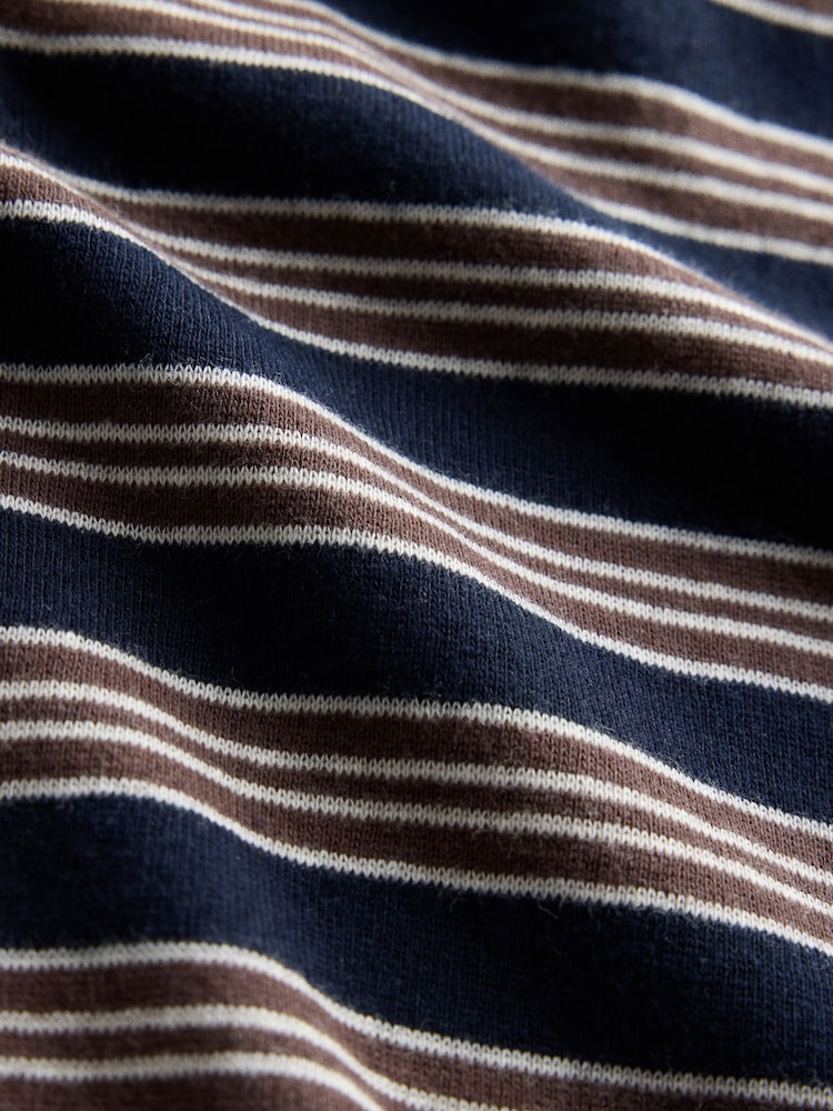 The Set 3 Pack Mock Layer Semi Sheer Henley Long Sleeve Tops Dark Navy/Brown/Oat - Image 10 of 10