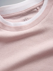 The Set Long Sleeve 3 Pack Mock Layer Semi Sheer Soft Touch T-Shirts Grey Marl/Pink/Burgundy - Image 5 of 6