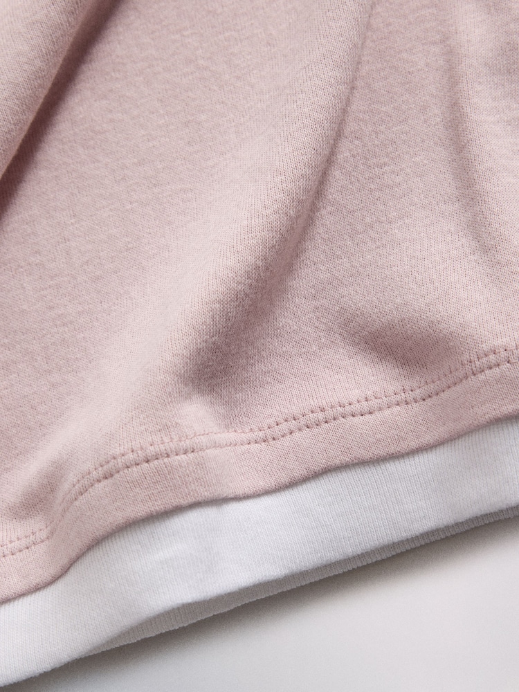 The Set Long Sleeve 3 Pack Mock Layer Semi Sheer Soft Touch T-Shirts Grey Marl/Pink/Burgundy - Image 6 of 6 The Set Long Sleeve 3 Pack Mock Layer Semi Sheer Soft Touch T-Shirts Grey Marl/Pink/Burgundy - Image 6 of 6