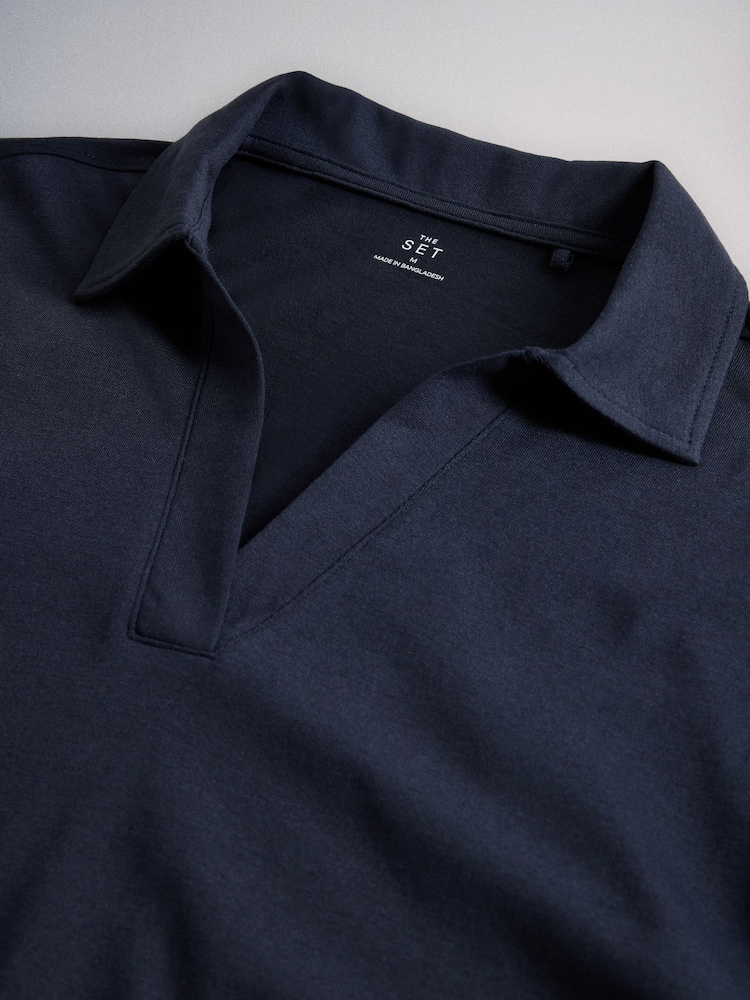 The Set 5 Pack Trophy Neck Essentials Lightweight Longsleeve T-Shirts Navy/Pink/Grey/White/Burgundy Stripe - Image 11 of 11 The Set 5 Pack Trophy Neck Essentials Lightweight Longsleeve T-Shirts Navy/Pink/Grey/White/Burgundy Stripe - Image 11 of 11
