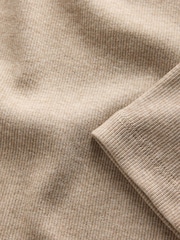 The Set 4 Pack Long Sleeve Button Henley T-Shirts Brown/Neutral/Oat Marl/White - Image 7 of 7