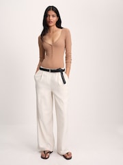 The Set Ribbed Button Henley Bodysuits 3 Pack - 10의 이미지 3