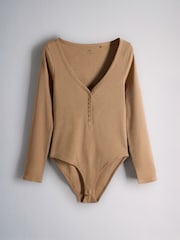 The Set Ribbed Button Henley Bodysuits 3 Pack - 10의 이미지 6