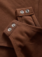 The Set Ribbed Button Henley Bodysuits 3 Pack - 10의 이미지 9