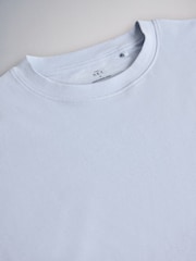 The Set 5 Pack 100% Cotton Relaxed Long Sleeve T-Shirts Blue/Burgundy/Grey Marl/White/Stripe - Image 7 of 8