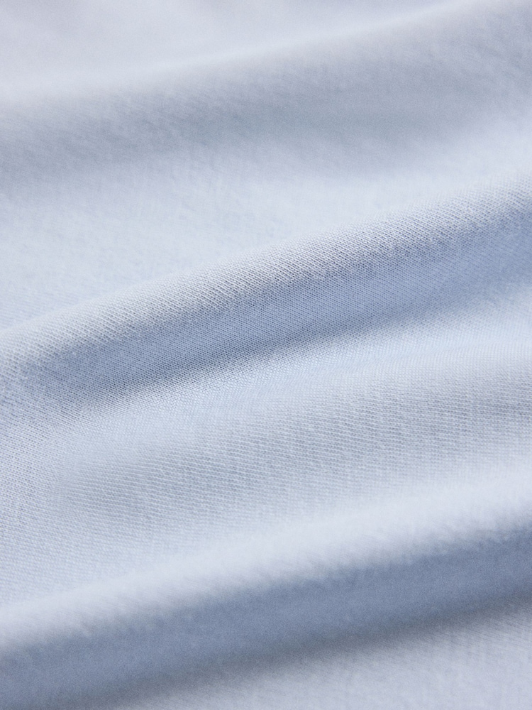 The Set 5 Pack 100% Cotton Relaxed Long Sleeve T-Shirts Blue/Burgundy/Grey Marl/White/Stripe - Image 8 of 8