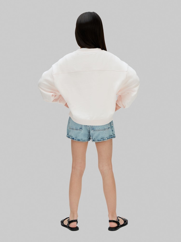 Calvin Klein Pink Logo Crewneck Sweatshirt - Image 2 of 5