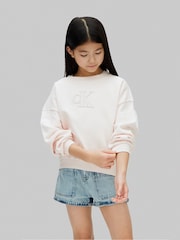 Calvin Klein Pink Logo Crewneck Sweatshirt - Image 3 of 5